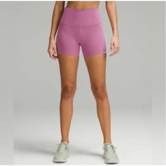 Lululemon Women's Activewear Align Super High Rise Athletic Shorts Pink Size 4 - Picture 1 of 9